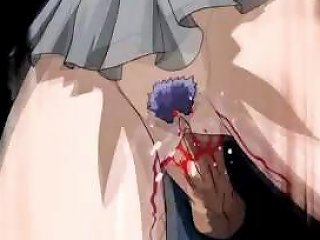 Purple Haired Hentai Slut With A Pair Of Magnificent Boobs