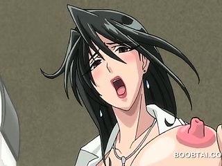 Bossy Hentai Bitch Nailing Her Slurping Cunt In Public