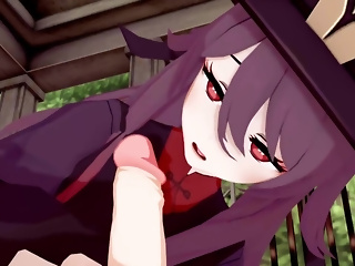 The Girl Jerks Off And Sucks A Guys Penis In A Cartoon